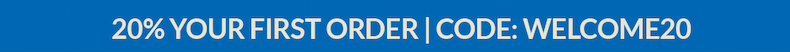 Use WELCOME20 on your first order