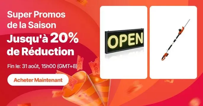 Jusqu‘à 20% de réduction sur les soldes – à ne pas manquer