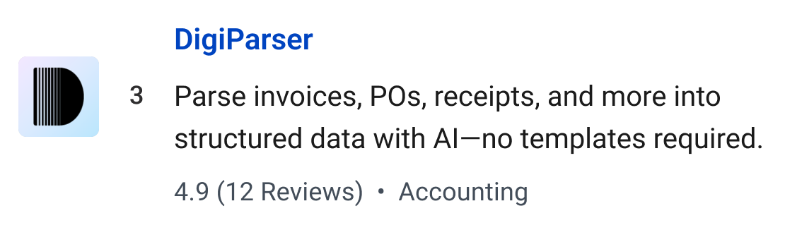 DigiParser: Parse invoices, POs, receipts, and more into structured data with AI—no templates required.
