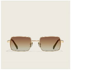 Image of white gold sunglasses with brown lenses