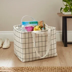 Checked Shopping Caddy