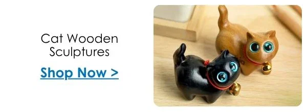 Cat Wooden Figurine