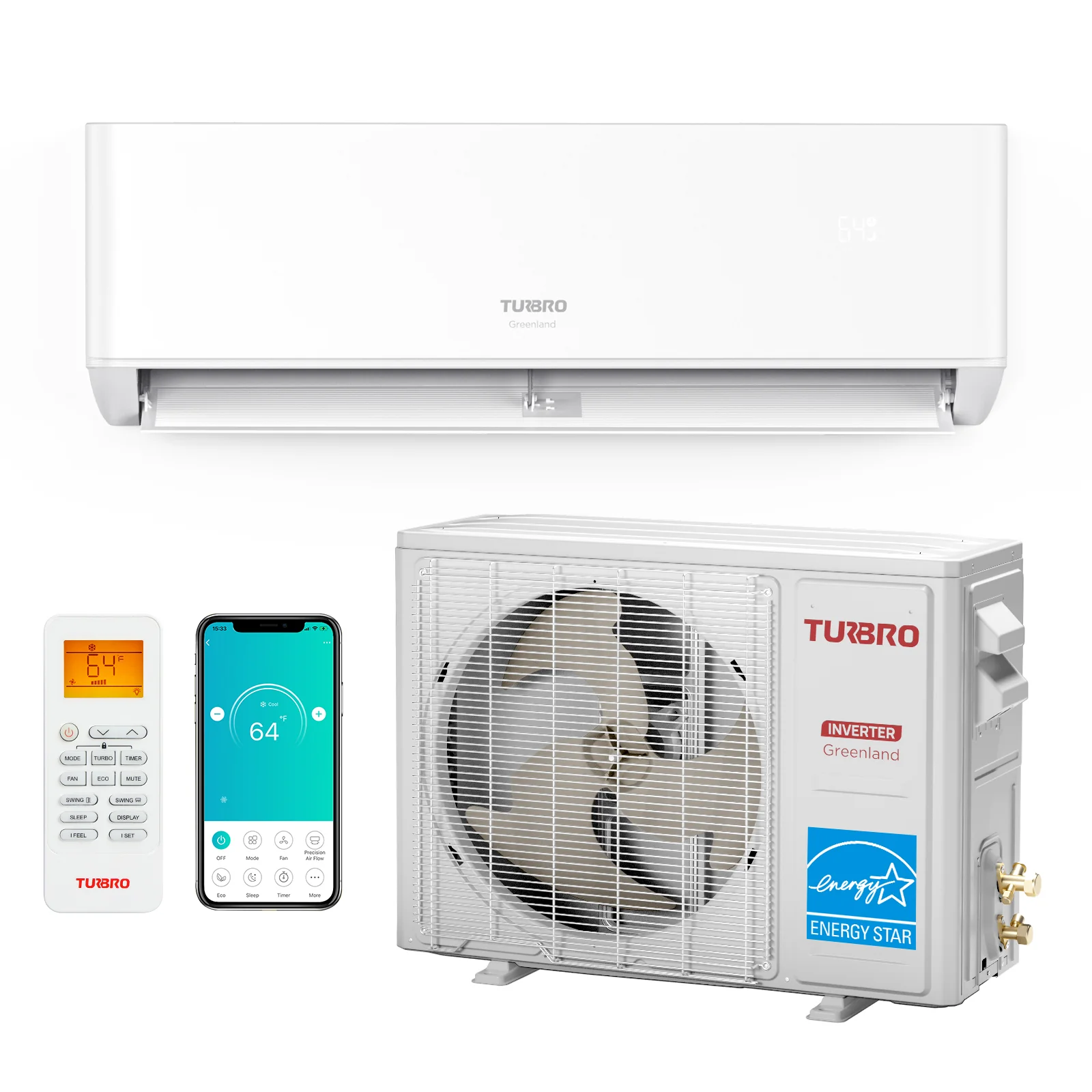 Image of Greenland 9,000 BTU Single Zone Mini Split AC (R454B)