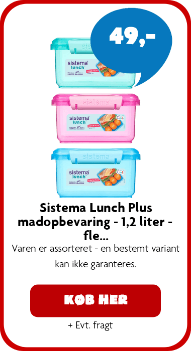 Sistema Lunch Plus madopbevaring (1,2L) - flere varianter - assorteret