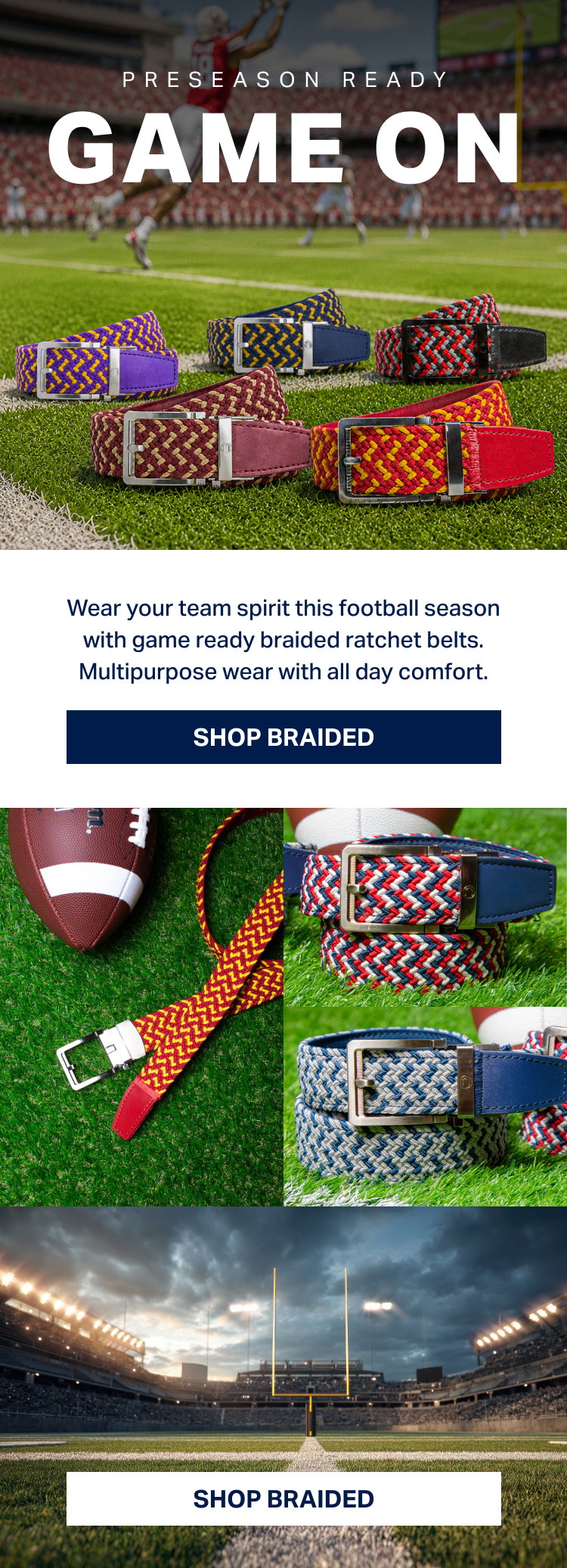 Shop Game Ready Braided Belts