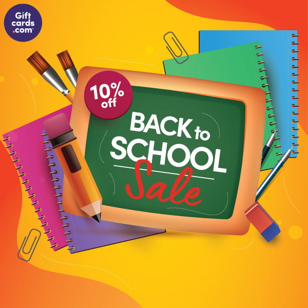 Giftcards.com - Back to School Sale 10% Off