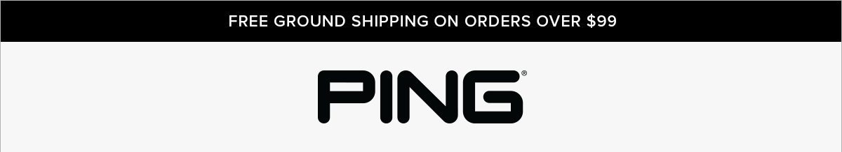 PING logo. Free Ground Shipping on orders over $99
