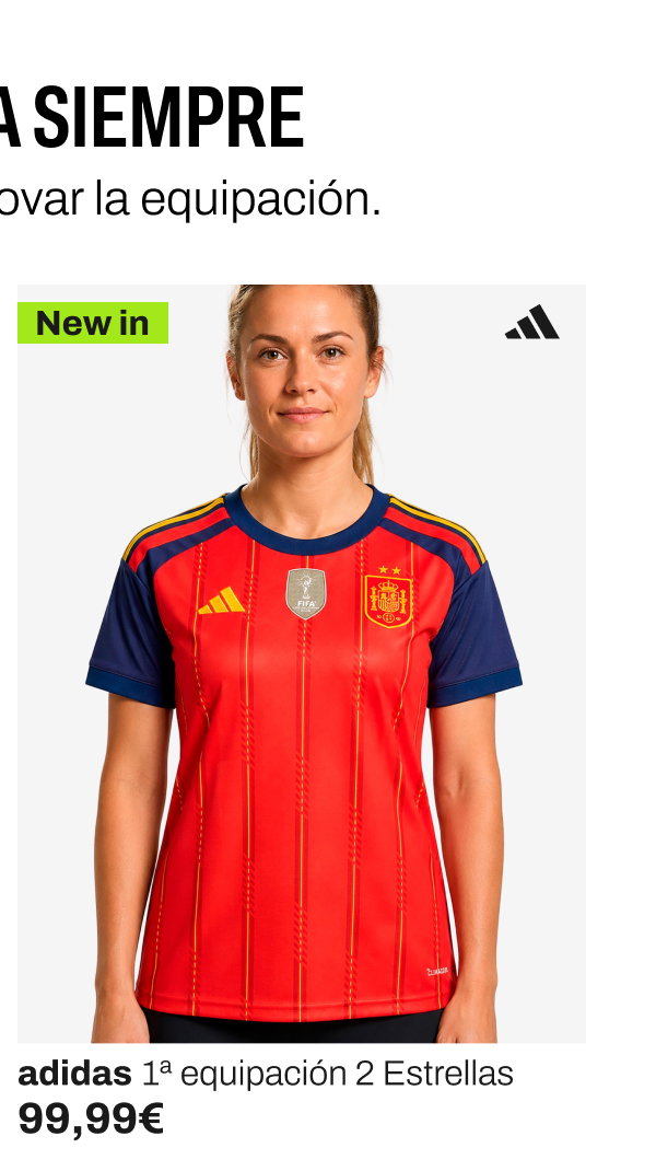 Adidas 1ª equipacion de la selección española 2 estrellas mujer