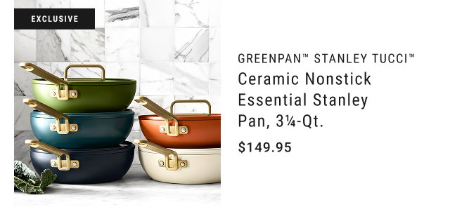 GreenPan™ Stanley Tucci™ - Ceramic Nonstick Essential Stanley Pan, 3¼-Qt. - $149.95