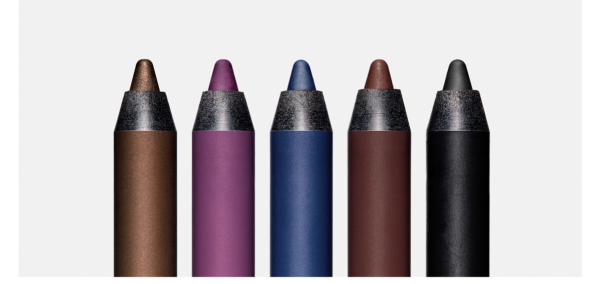 carousel image of the five shades of Haus Labs' Optic Intensity Eco Eyeliner
