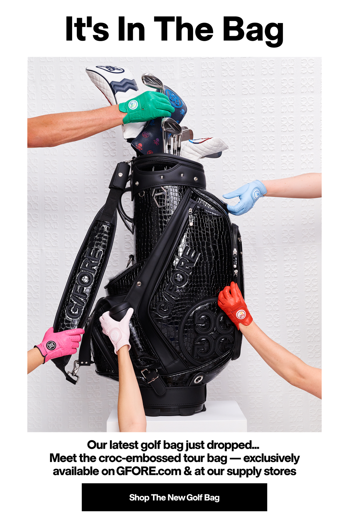 It's in The Bag | Meet the croc-embossed tour bag | Shop The New Golf Bag
