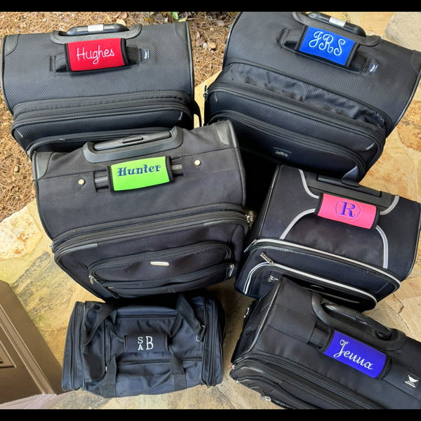 Personalized Luggage Handle Wrap - Many Colors!  