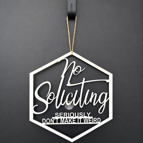 No Soliciting Sign. Front door sign. Entryway Sign. Funny door sign. 