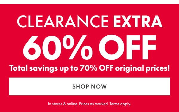 60% Off Clearance