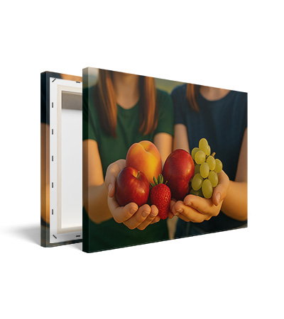 Unsere Fotoleinwand vereint hochauflösenden Druck, gesättigte Farben und hervorragende Schärfe, mit den Qualitäten einer fein gefaserten Leinwand. 