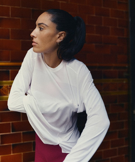 Fast and Free Long-Sleeve Shirt Perforated Stripe
