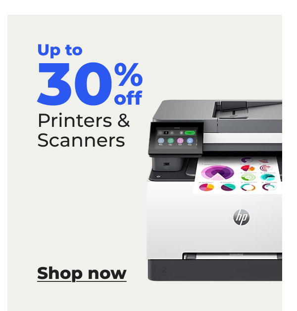 Up to 30% off Printers & Scanners - Shop now