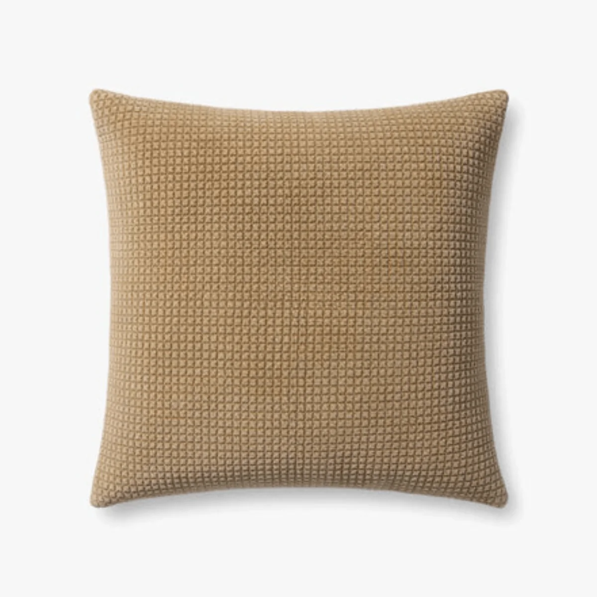 Image of Quilted Velvet Pillow in Tan (Set of 2)