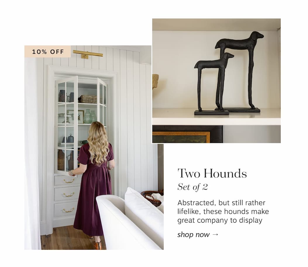 Two Hounds, Set of 2: Abstracted, but still rather lifelike, these hounds make great company to display Shop now