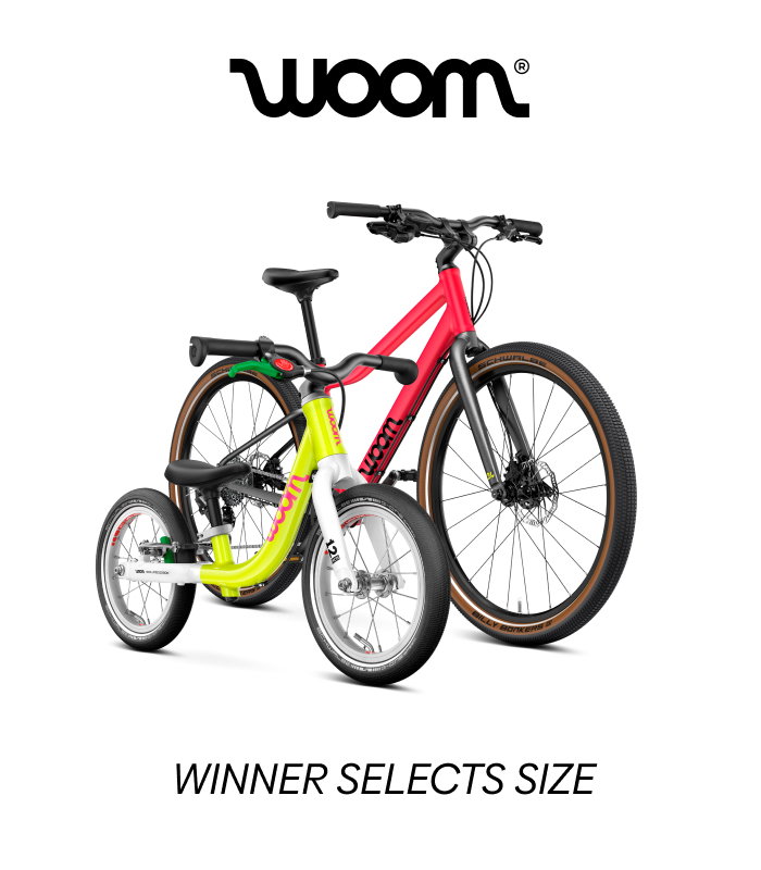 Neon woom GO and woom EXPLORE bikes