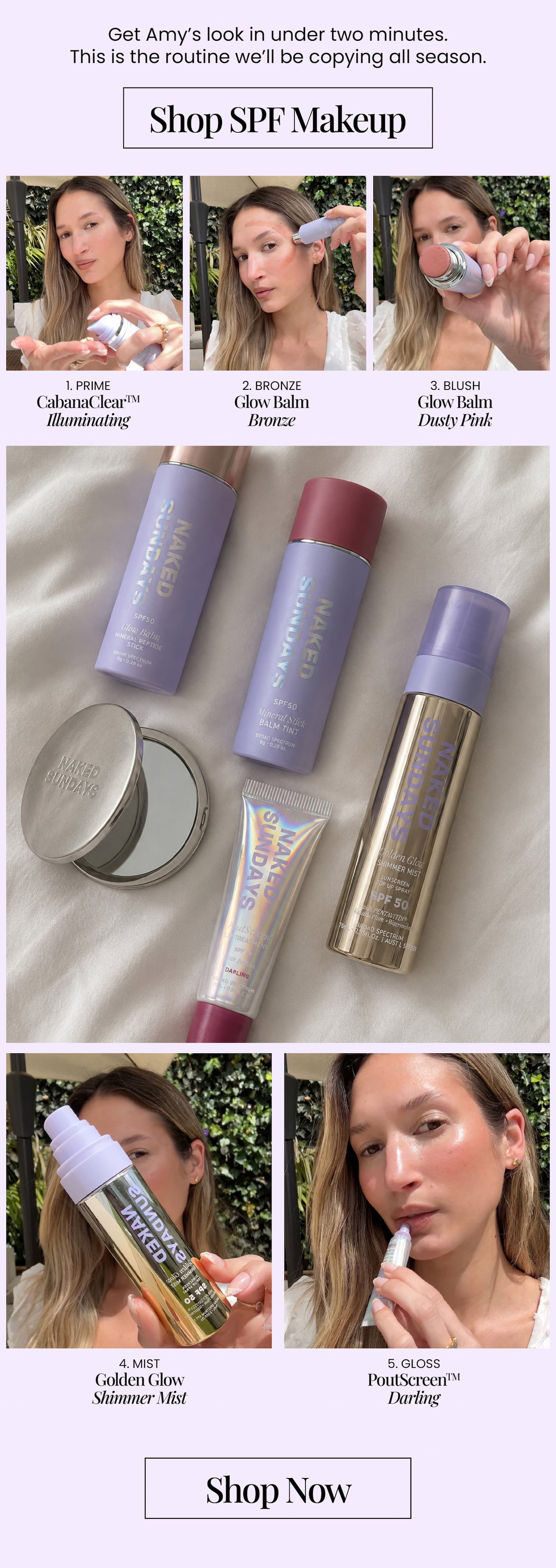 Get Amy's Look in under two minutes