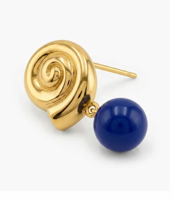 Spiral Shell Drop Earrings