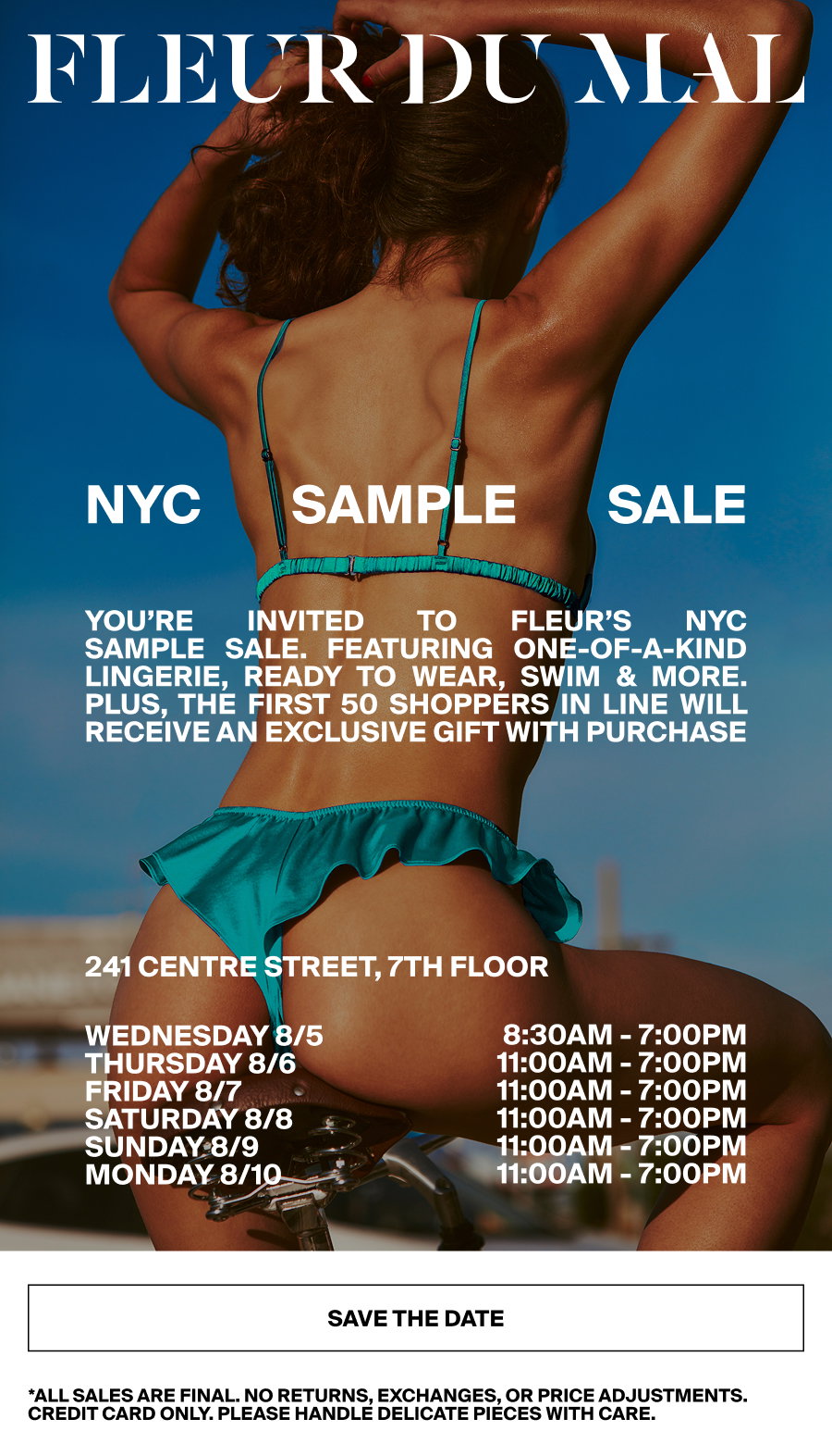 NYC Sample Sale - Save The Date