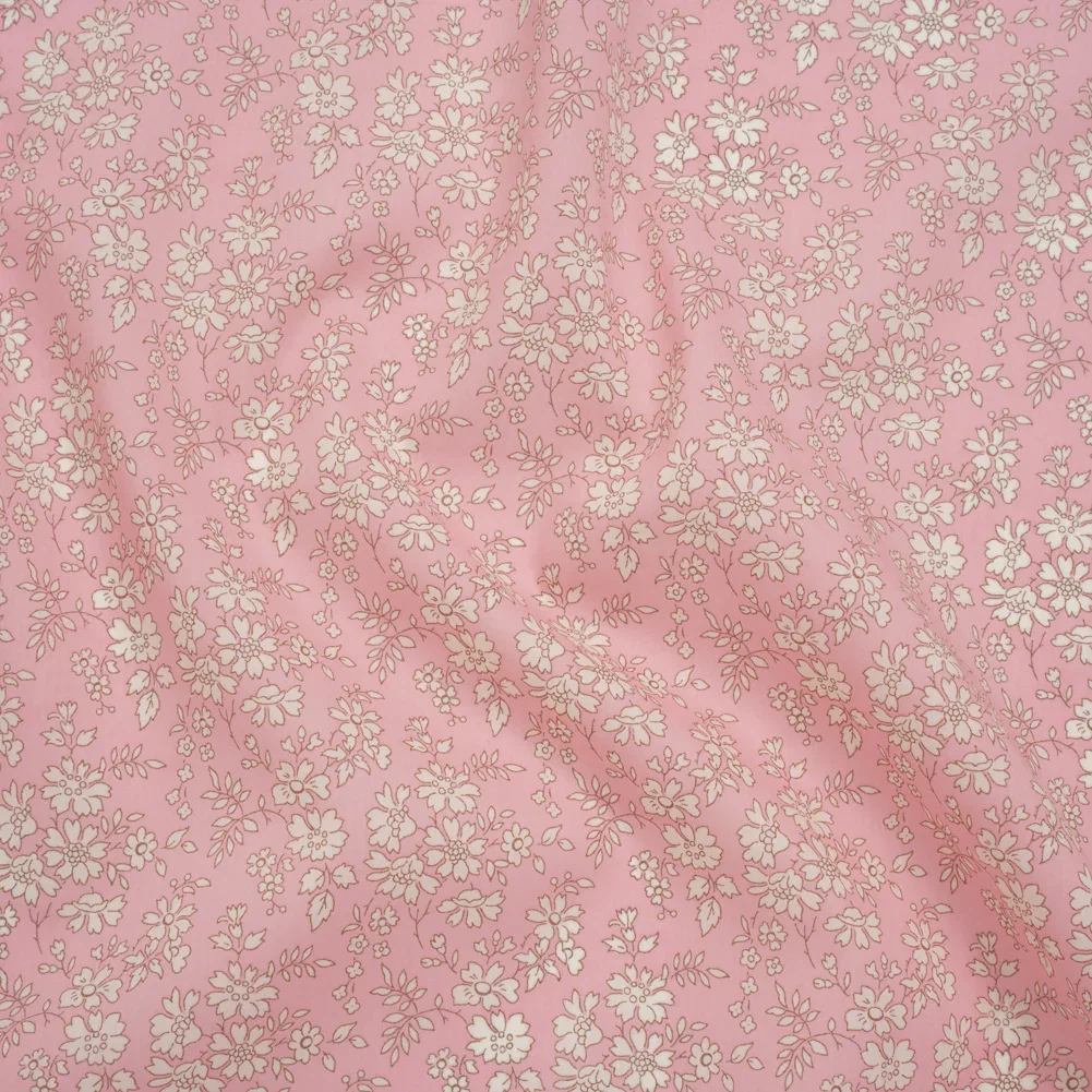 Image of Liberty Fabrics Tana Lawn® - Capel Light Pink - Pale Pink and White Outlined Florals