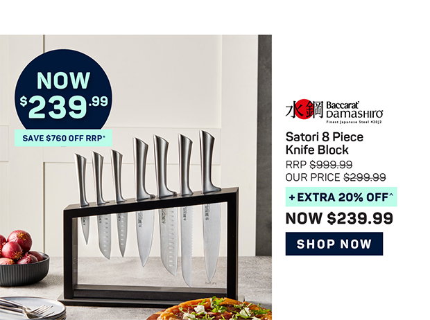 Baccarat Damashiro Satori 8 Piece Knife Block