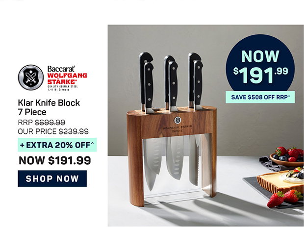 Baccarat WOLFGANG STARKE Klar Knife Block 7 Piece