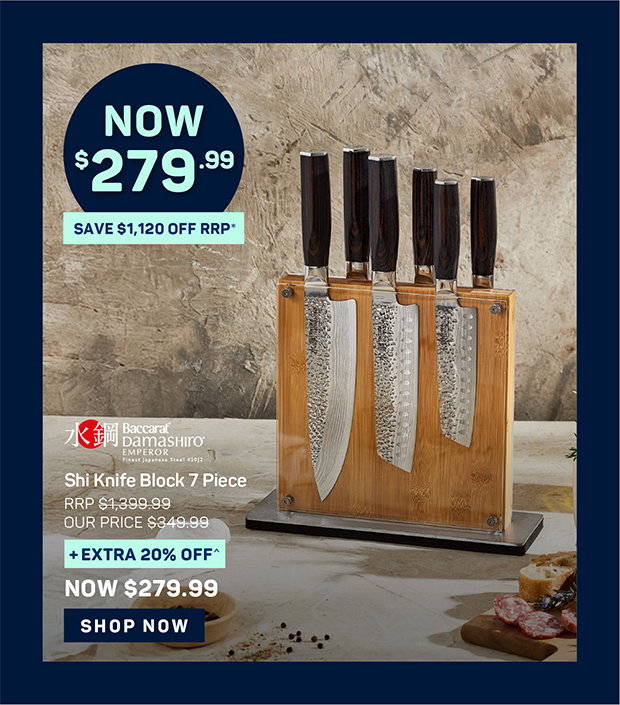 Baccarat Damashiro EMPEROR Shi Knife Block 7 Piece