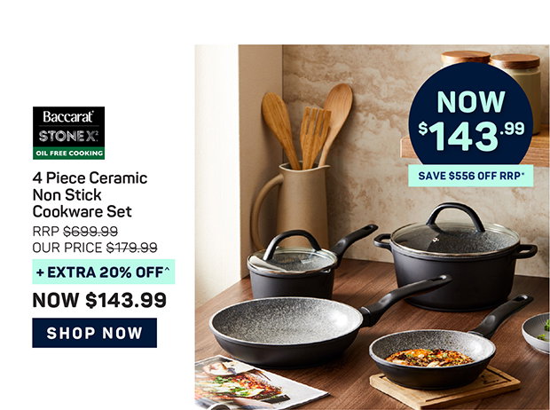 Baccarat STONEX2 4 Piece Ceramic Non Stick Cookware Set