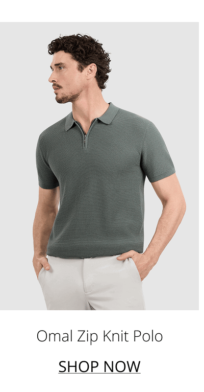 Omal Zip Knit Polo