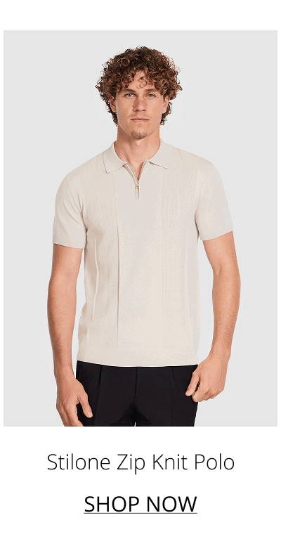 Stilone Zip Knit Polo