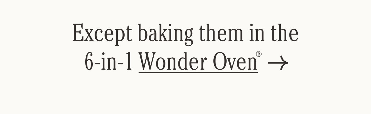 Except baking them in the 6-in-1 Wonder Oven
