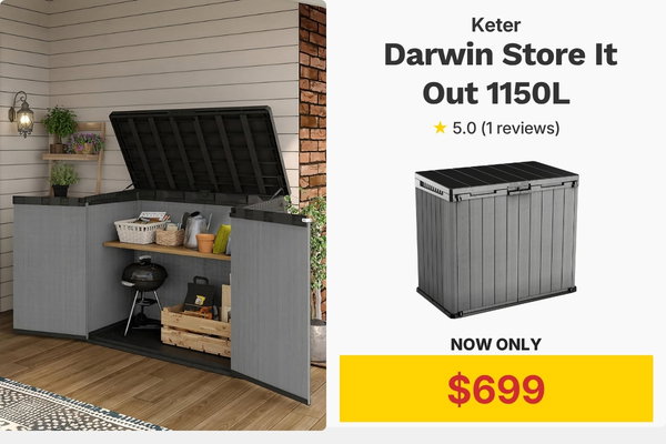 Darwin store it out 1150L $699
