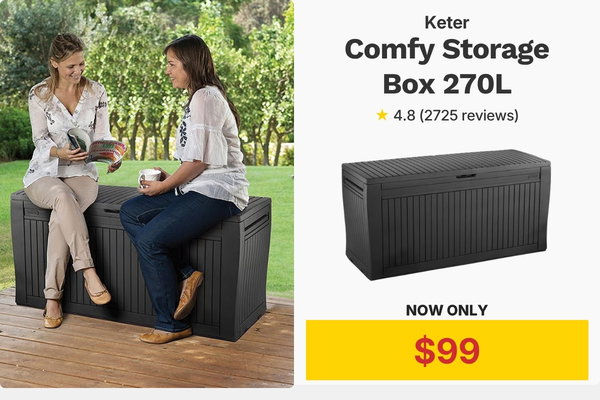 Keter Comfy Storage Box 270L ($99) 