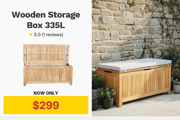 Outdoor Wooden Storage Box 335L ($299) 