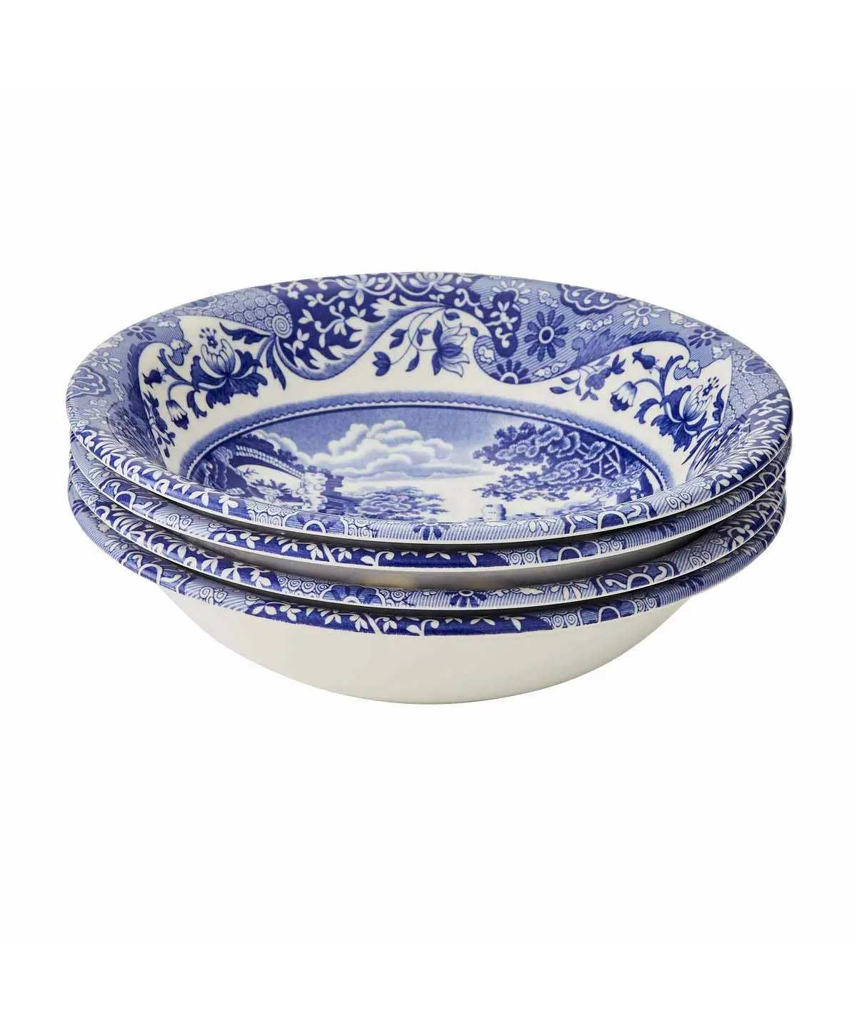 Blue Italian Set of 4 Cereal Bowls