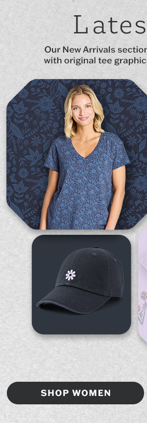 Our latest hit tees. Shop women.