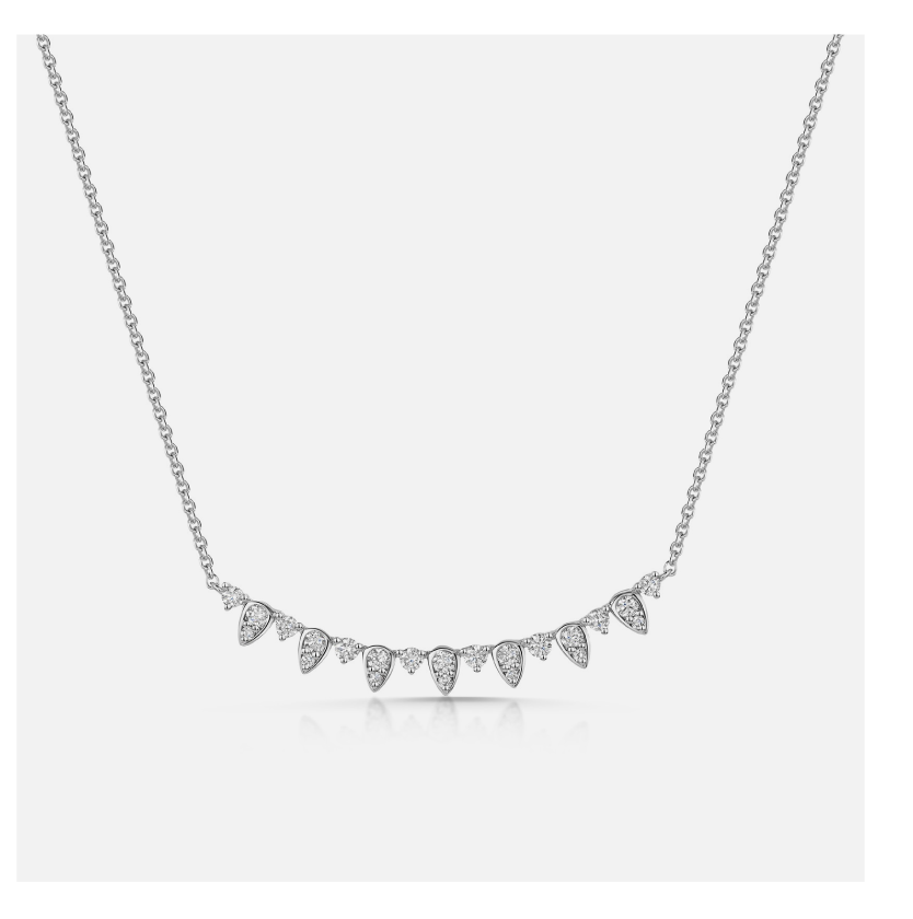 9ct White Gold Round Brilliant 0.40ct Diamond Necklet