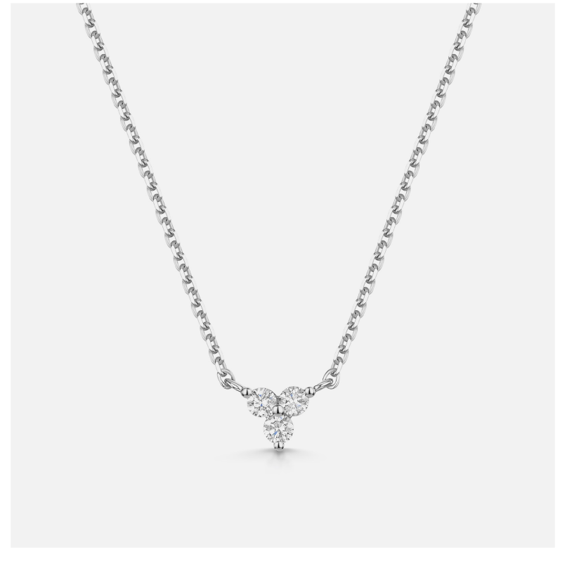 9ct White Gold Round Brilliant 0.10ct Diamond Pendant