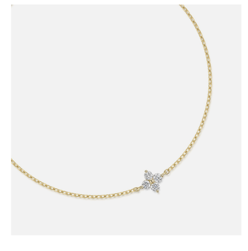 9ct Yellow Gold Round Brilliant 0.15ct Diamond Bracelet