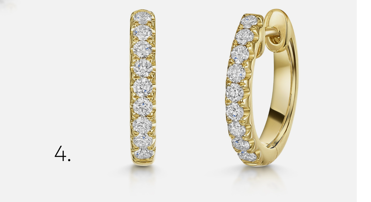 9ct Yellow Gold Round Brilliant 0.40ct Diamond Claw Set Hoop Earrings