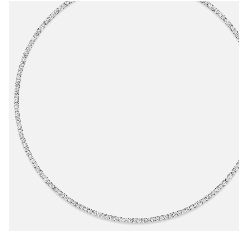 18ct White Gold 11ct Lab Grown Diamond Necklet
