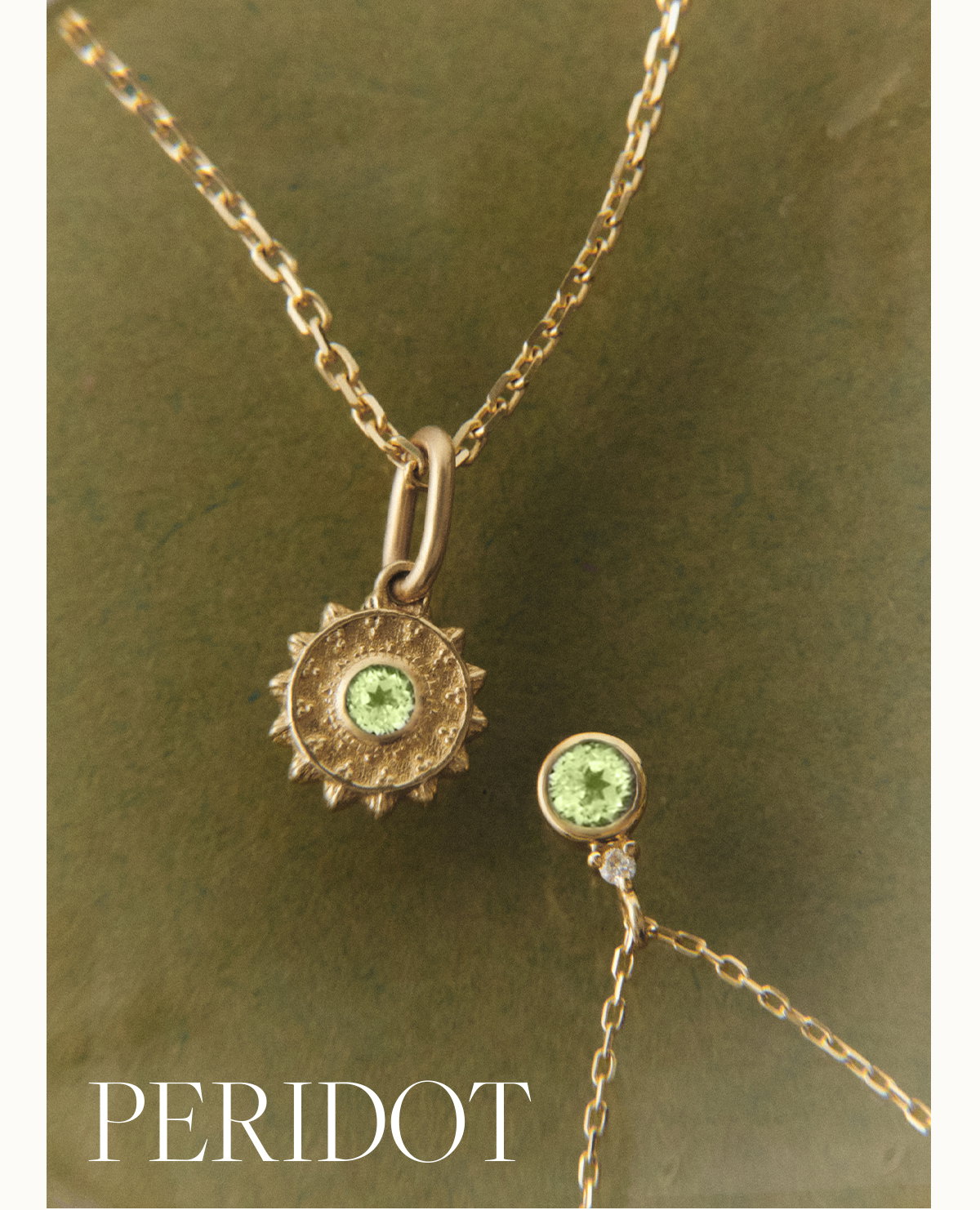 Birthstone necklaces: Peridot