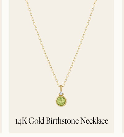 14K Gold Birthstone Necklace