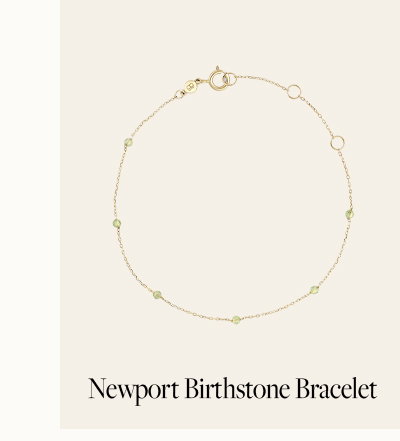 14K Gold Newport Birthstone Bracelet