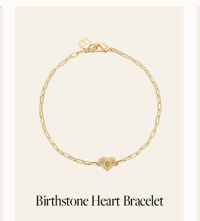 Birthstone Heart Bracelet