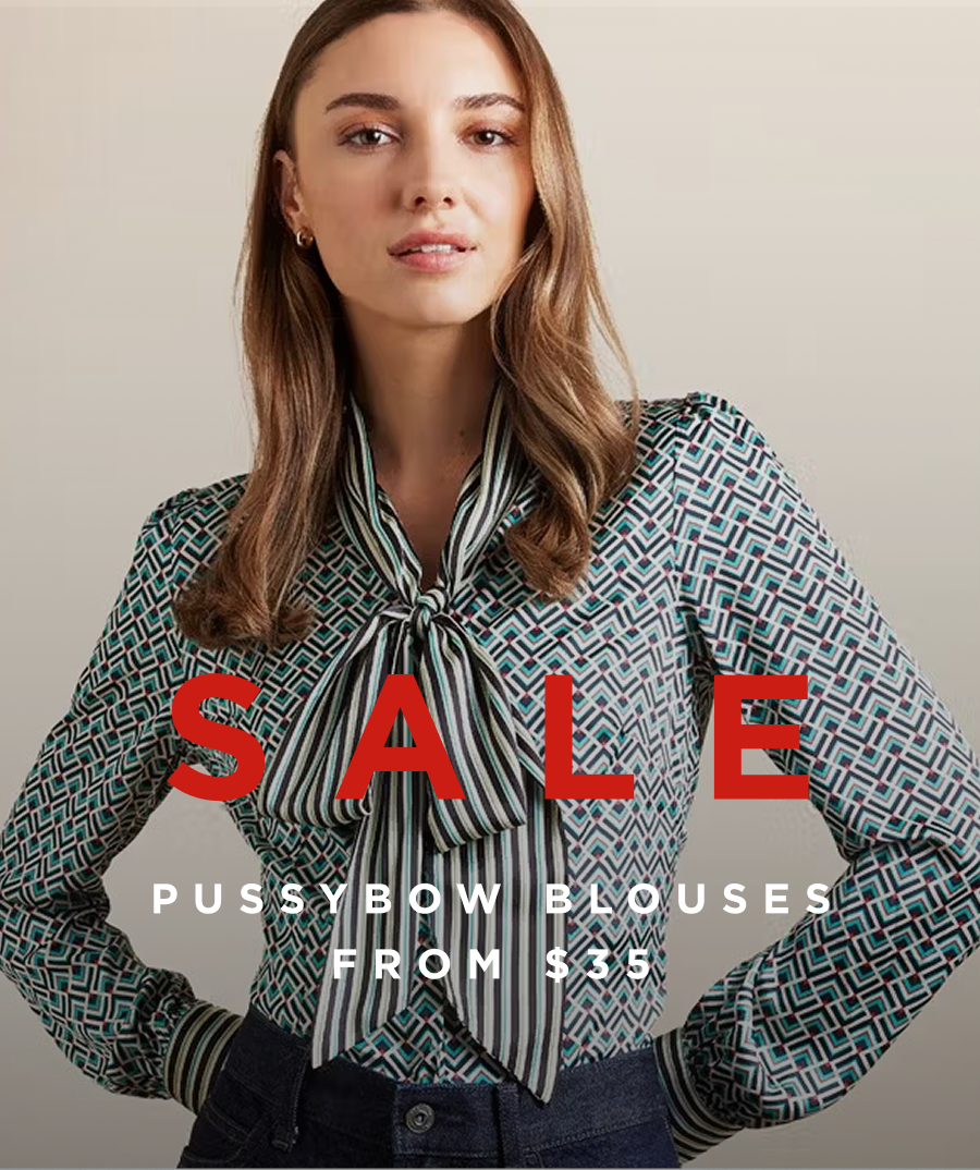 Sale Pussybow Blouses From $35